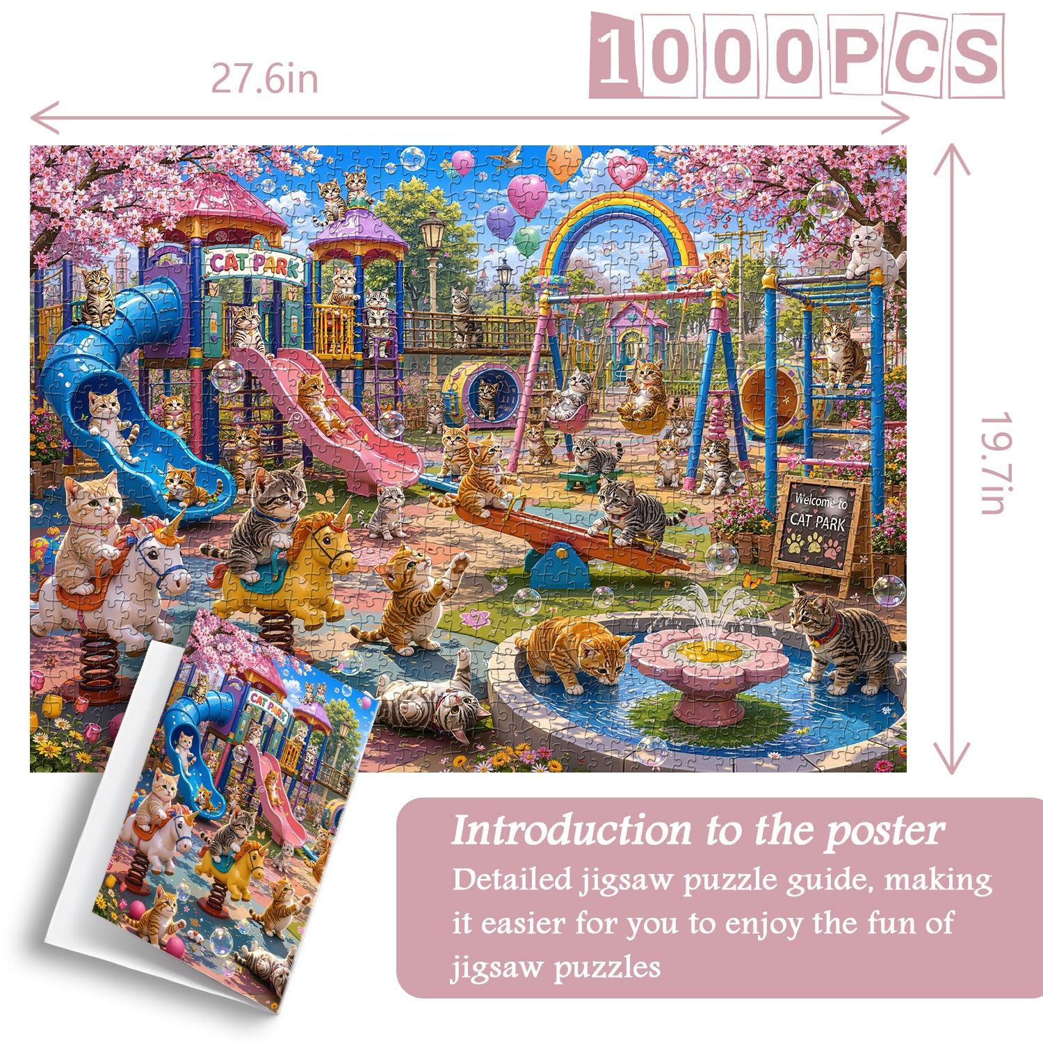 Cat Park Jigsaw Puzzle 1000 Pieces