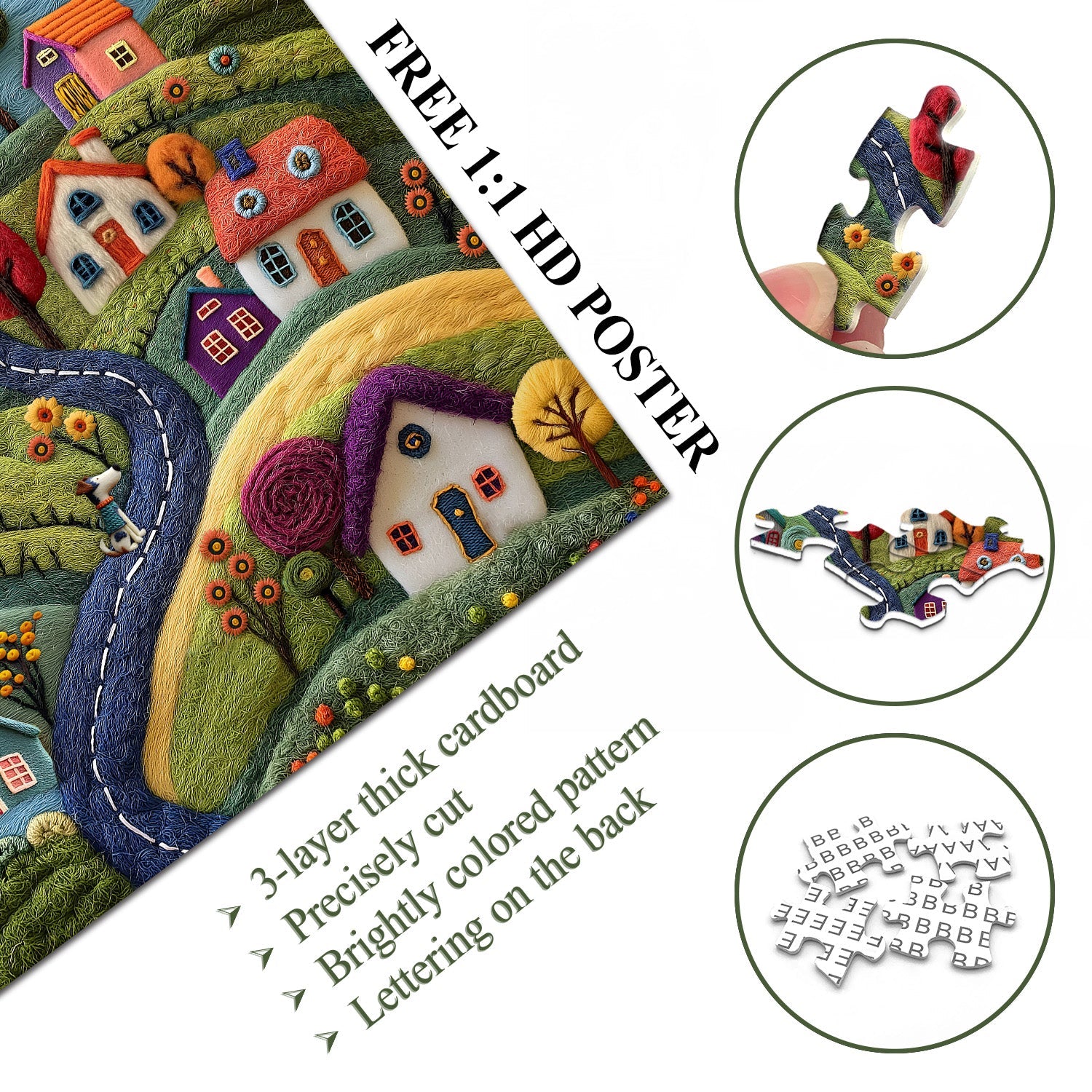 Wunderliches Wolldorf-Puzzle 1000 Teile