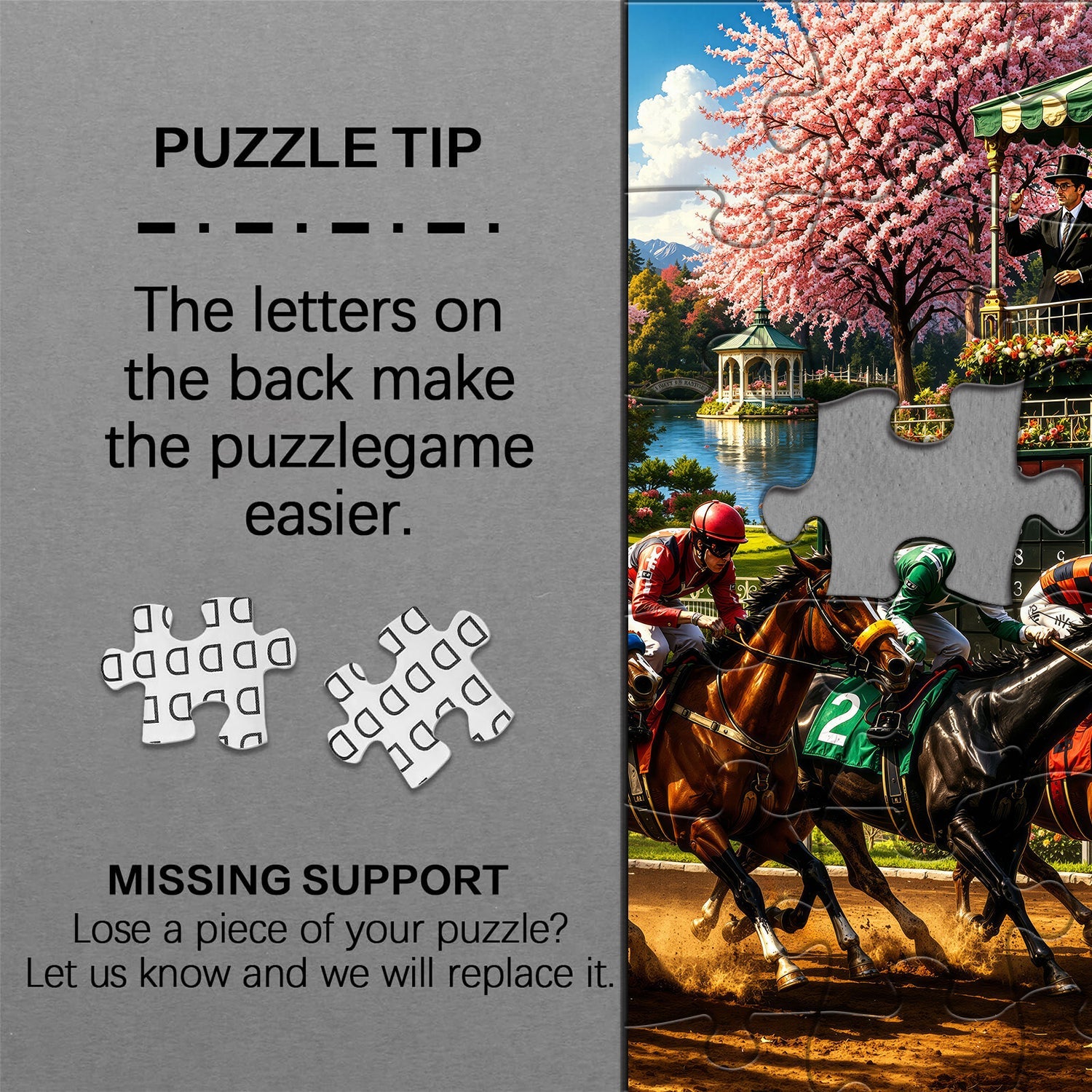 Blossom Horse Race Jigsaw Puzzle 1000 Pieces