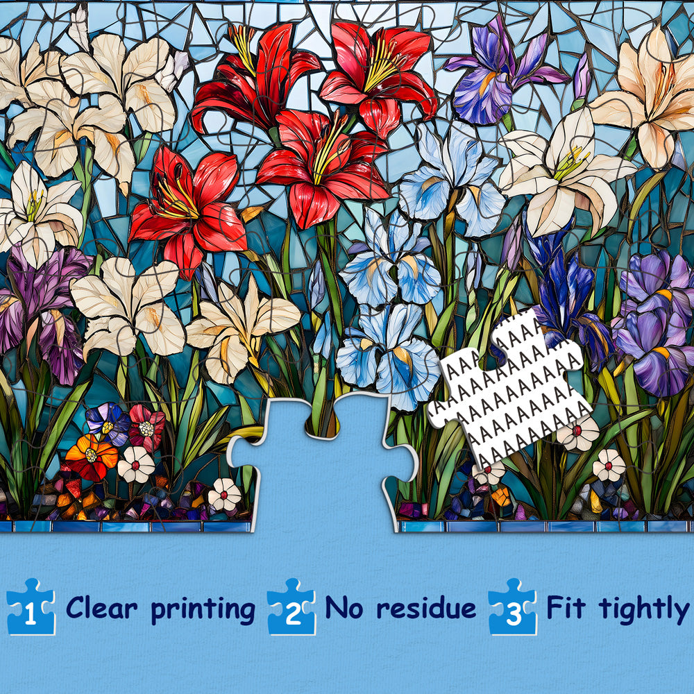 Mosaic Flowers Jigsaw Puzzle 1000 Pieces