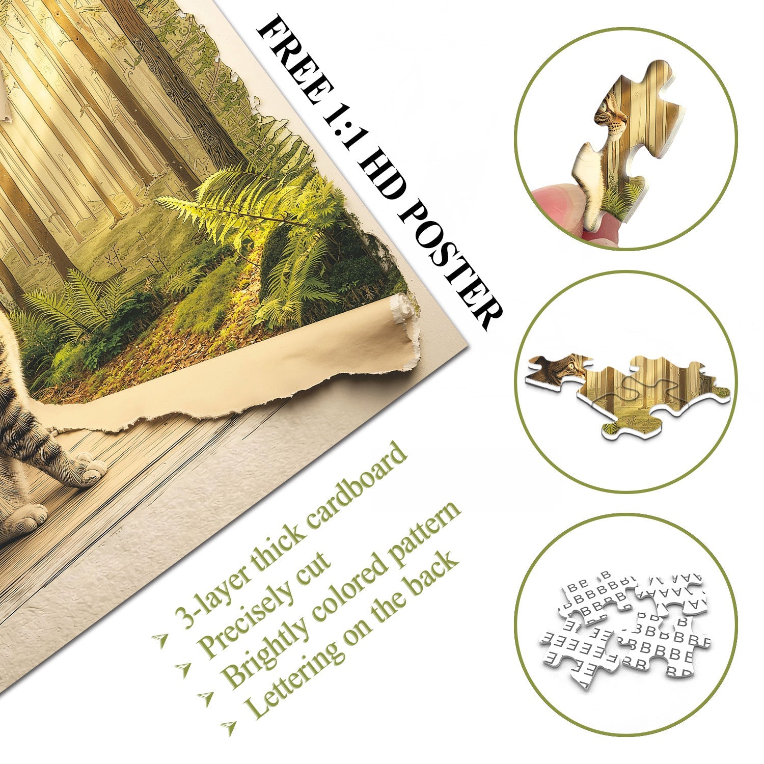 Das erforschende Katzenpuzzle 1000 Teile