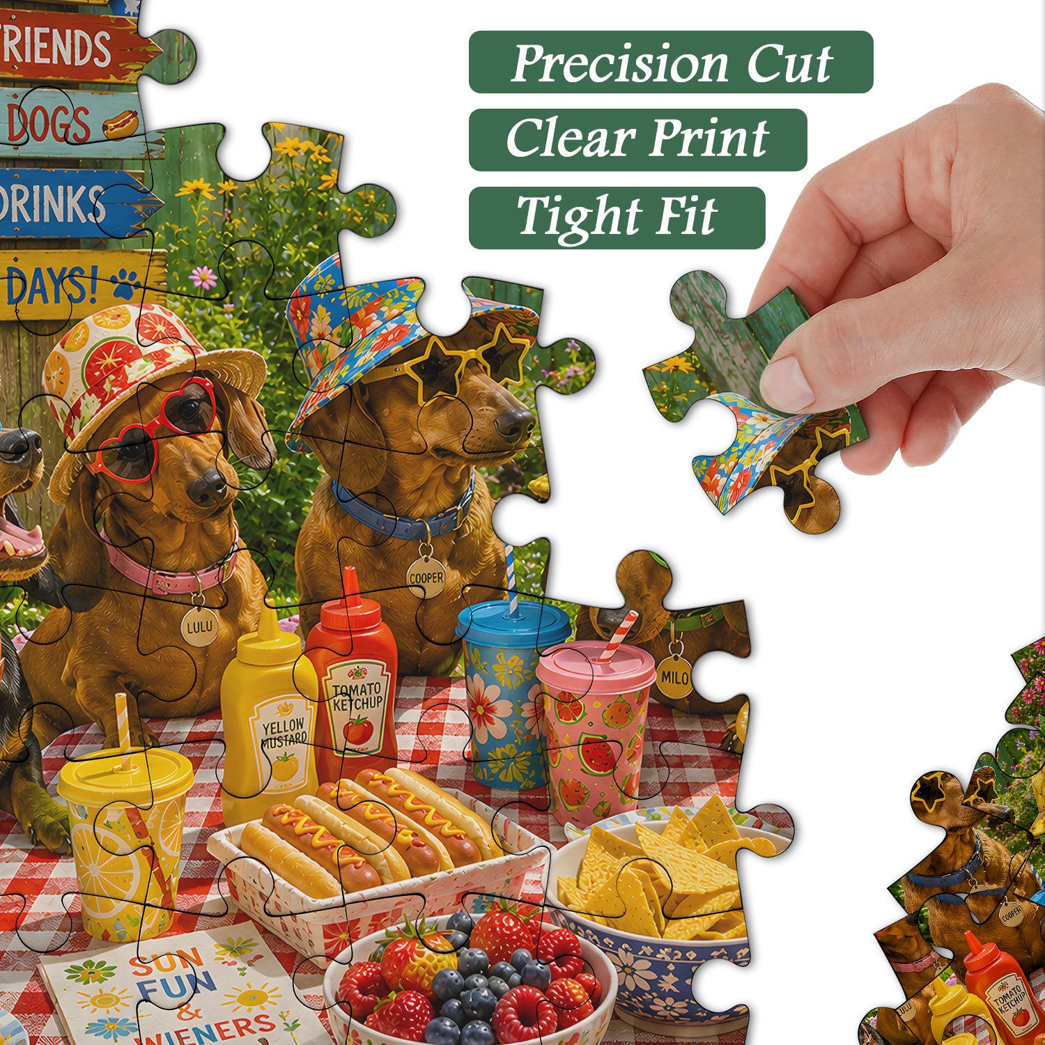 Dachshund Picnic Party Jigsaw Puzzle 1000 Pieces