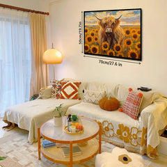 Sunflowers and Cow Jigsaw Puzzle 1000 Pieces