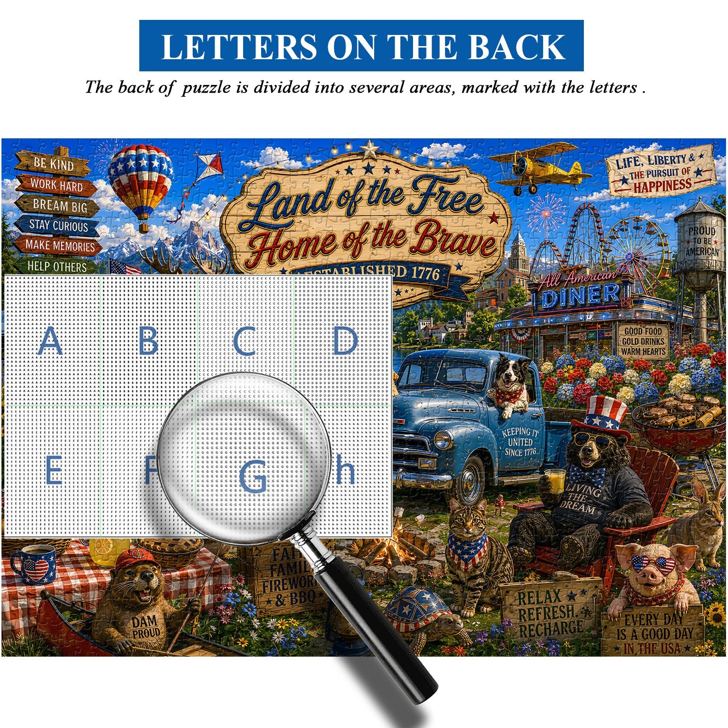 Puzzle La Terra dei Gratuiti, 1000 Pezzi