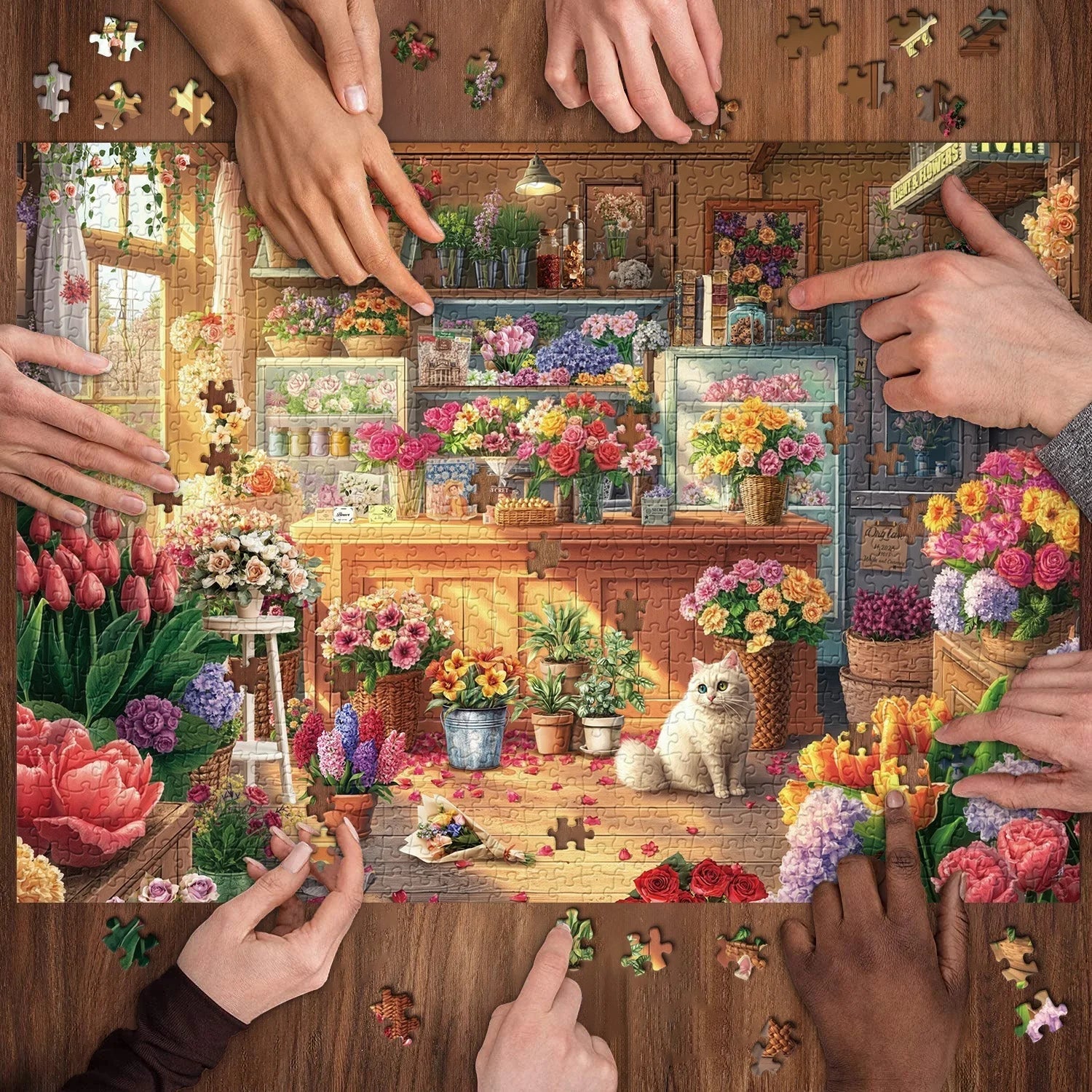 Puzzle léger et fleurs Puzzle 1000 pièces