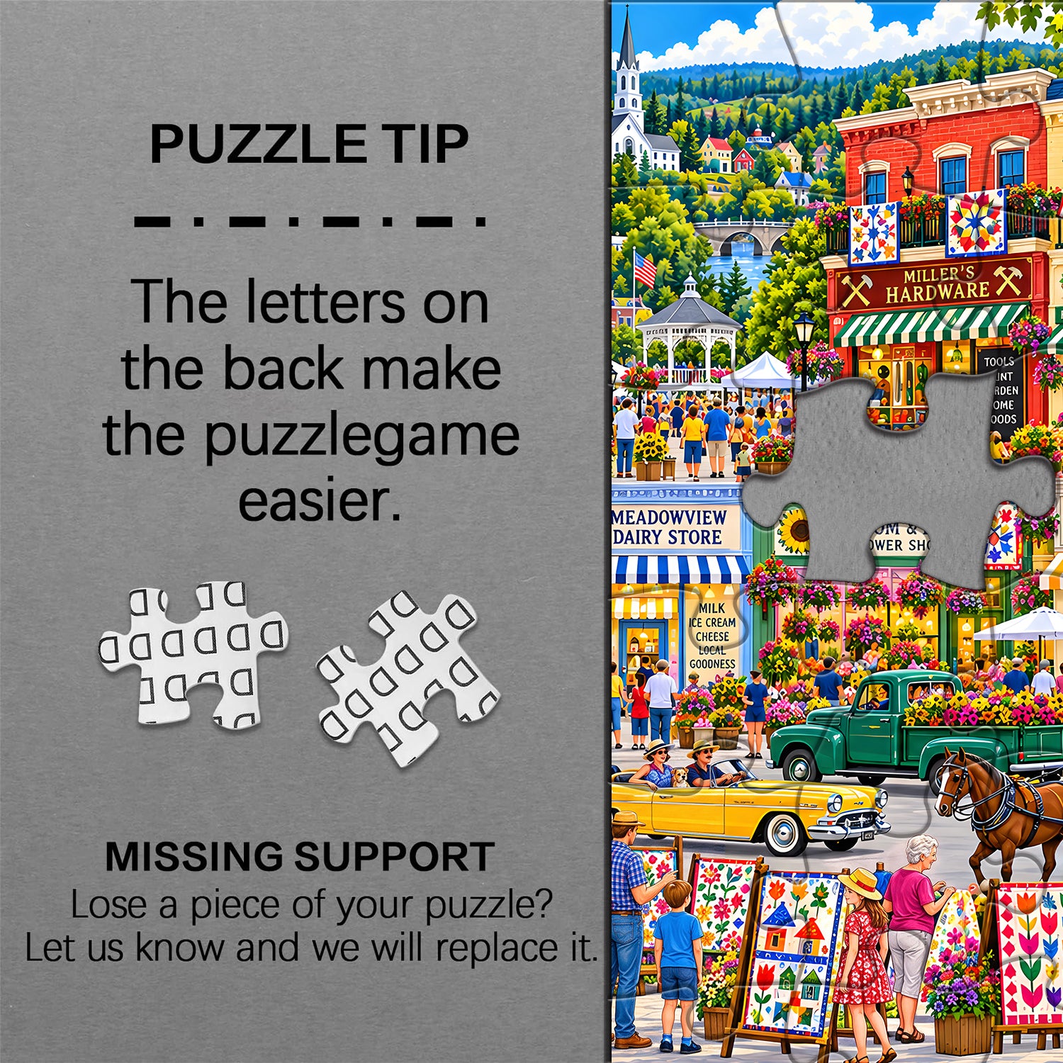 Quilt Festival Town Jigsaw Puzzle 1000 Pieces