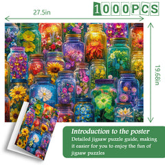 Floral Kaleidoscope Jigsaw Puzzle 1000 Pieces