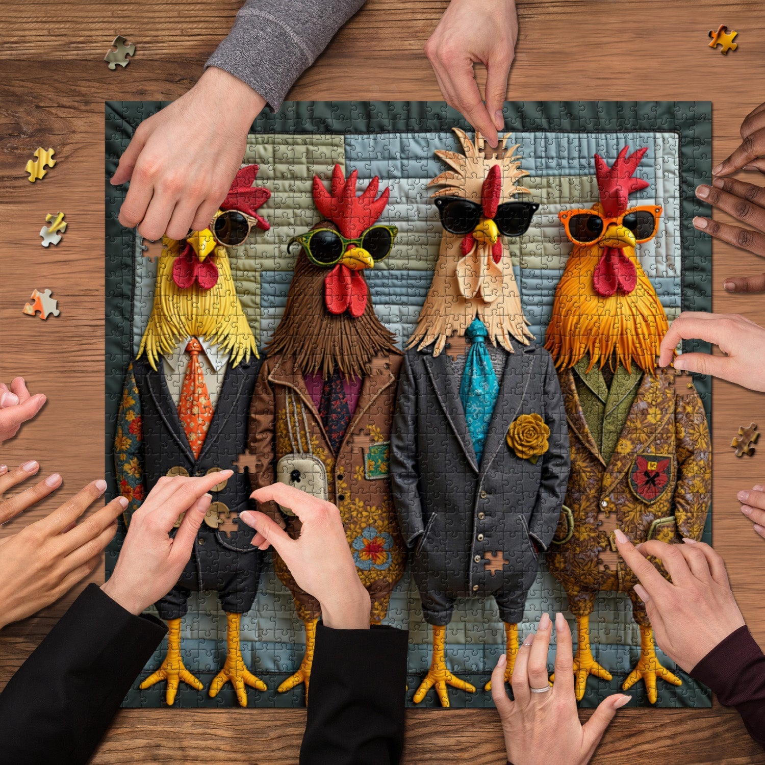 Runway Roosters Puzzle 1000 Teile