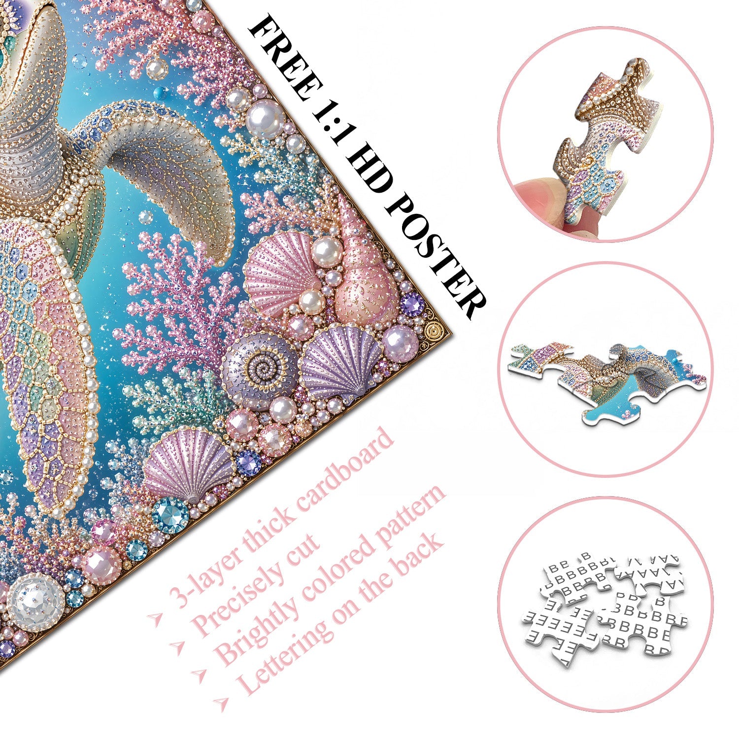 Puzzle Gioiello Tartaruga Marina 1000 Pezzi