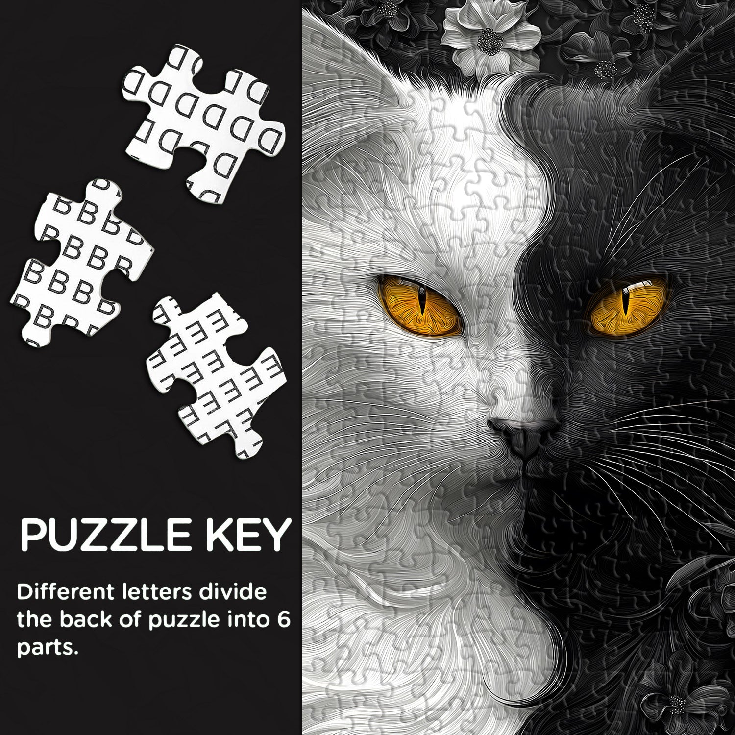 Puzzle Gato Yin Yang 1000 Piezas