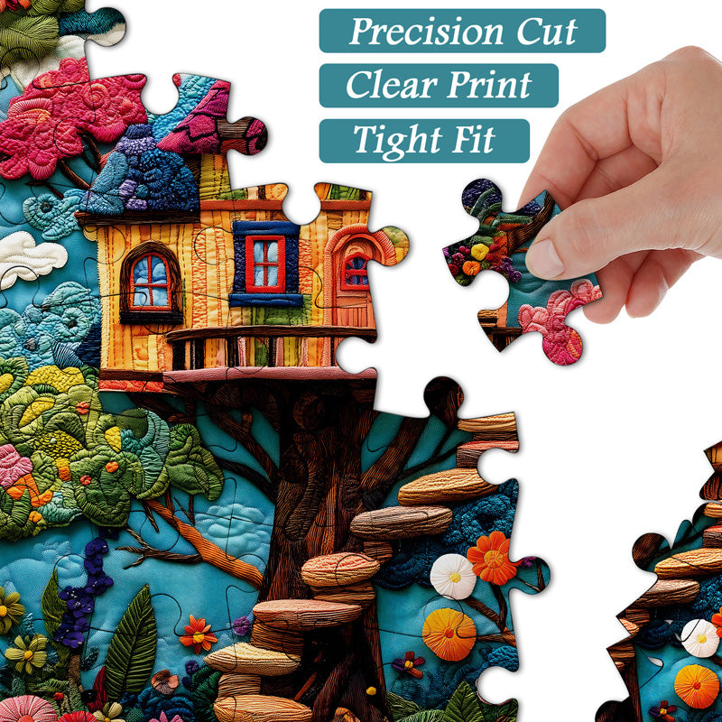 Puzzles en puzzle Treehouse art matelassé 1000 pièces