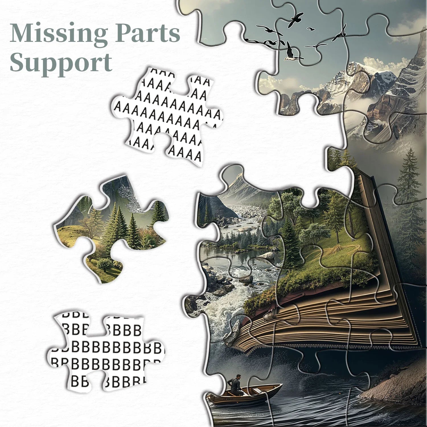 Mountains In Book Jigsaw Puzzle 1000 Pieces