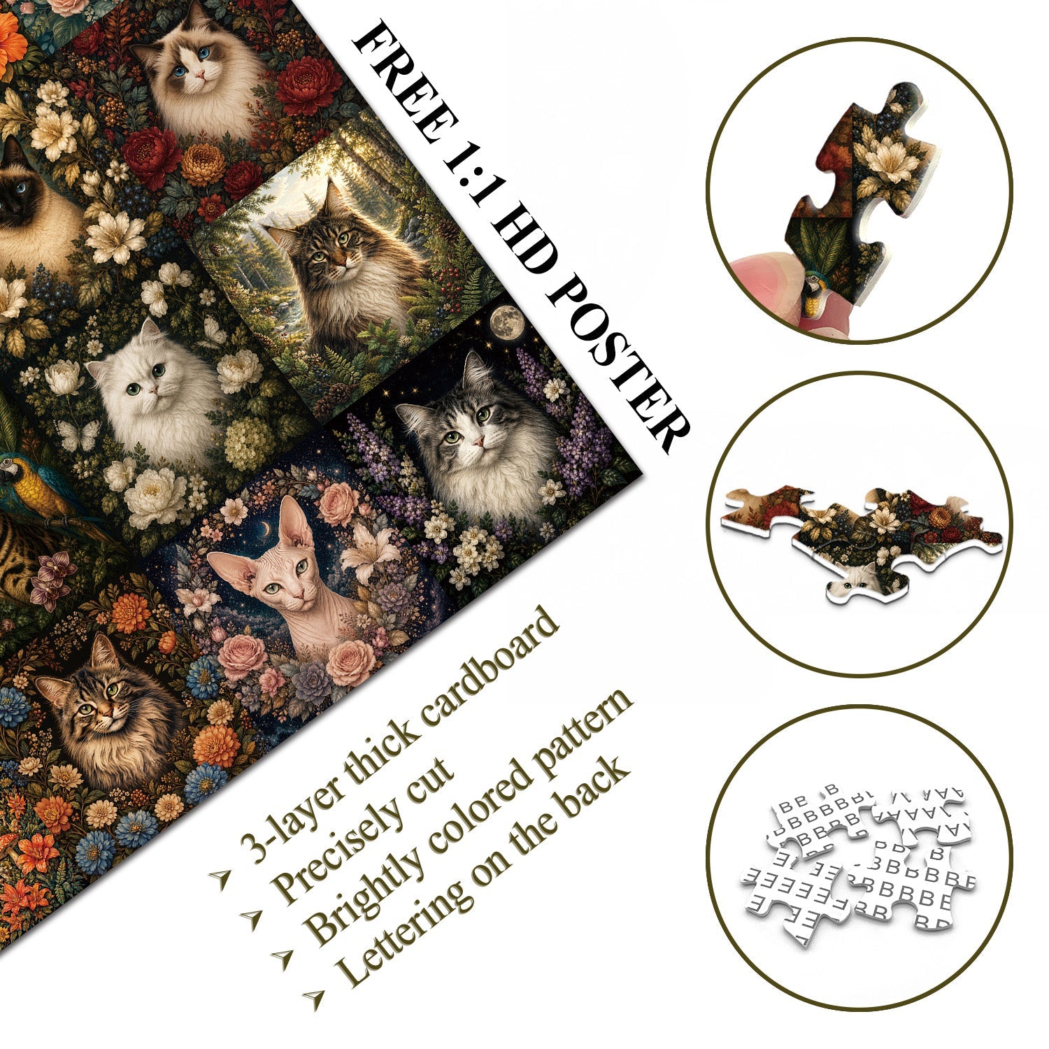 Bloom Cat Codex Jigsaw Puzzle 1000 Pieces