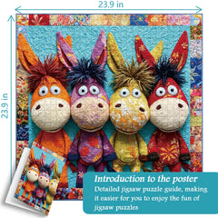 Gesteppte Esel Puzzle 1000 Teile