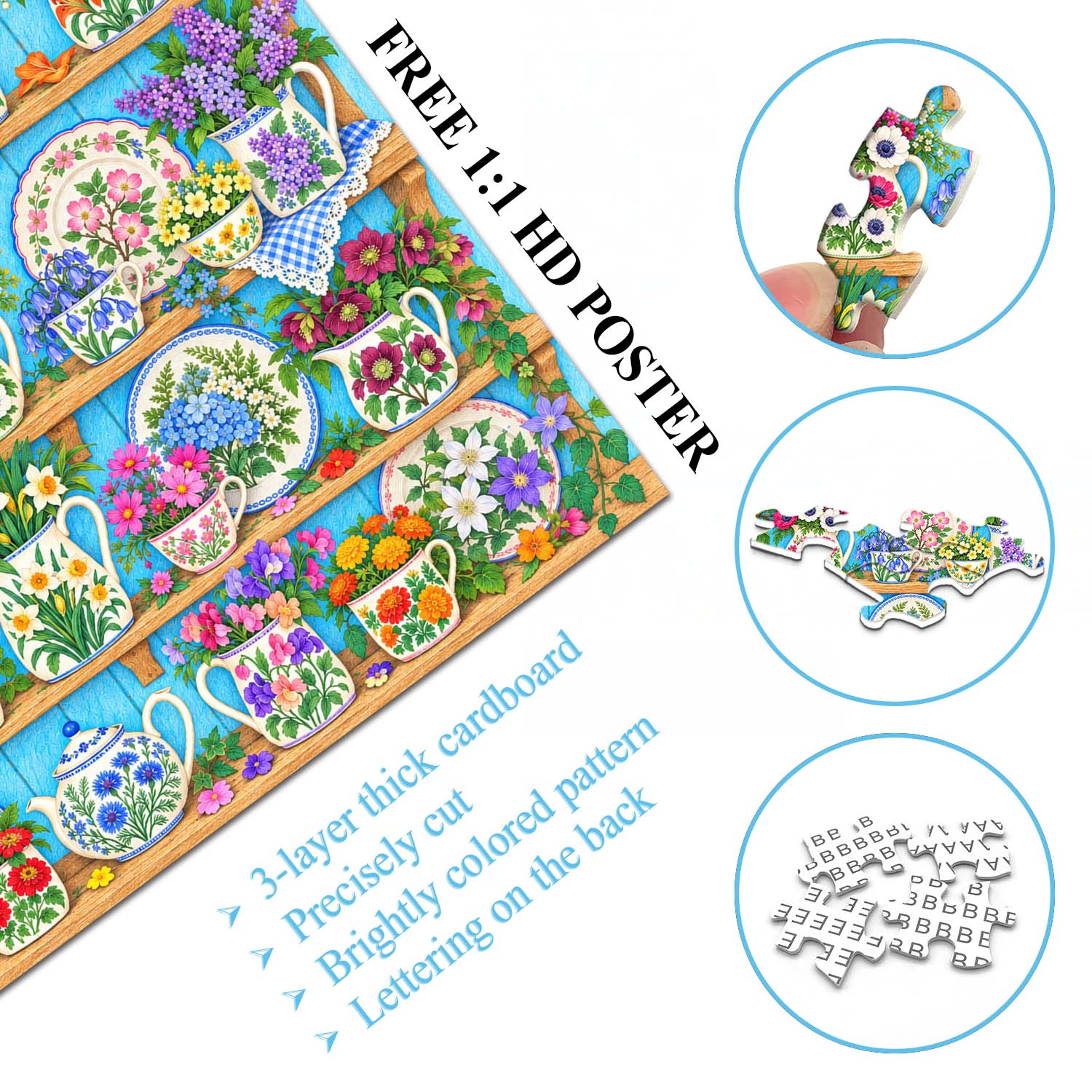 Shelf of Blooms Jigsaw Puzzle 1000 Pieces