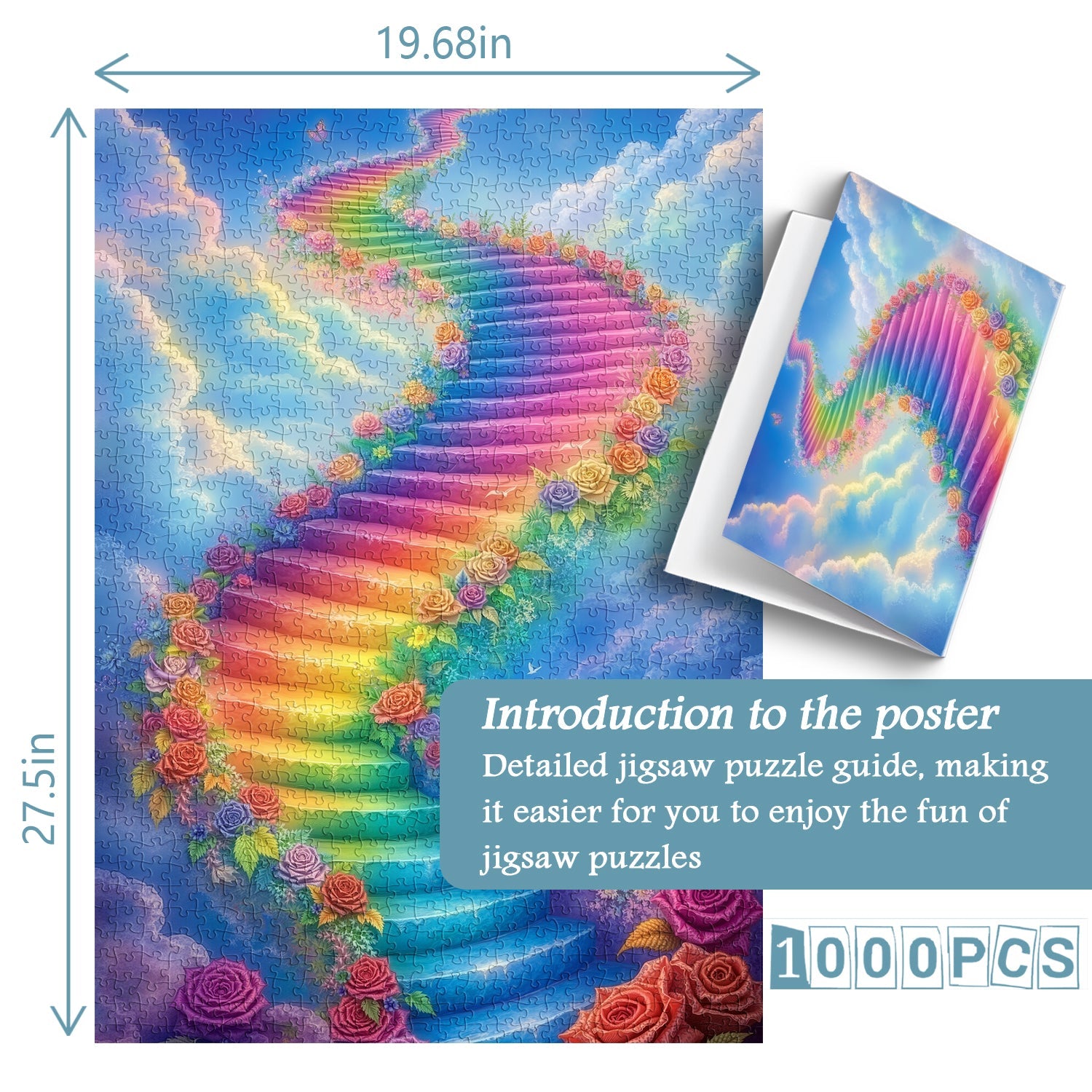Rainbow Steps Jigsaw Puzzle 1000 Pieces