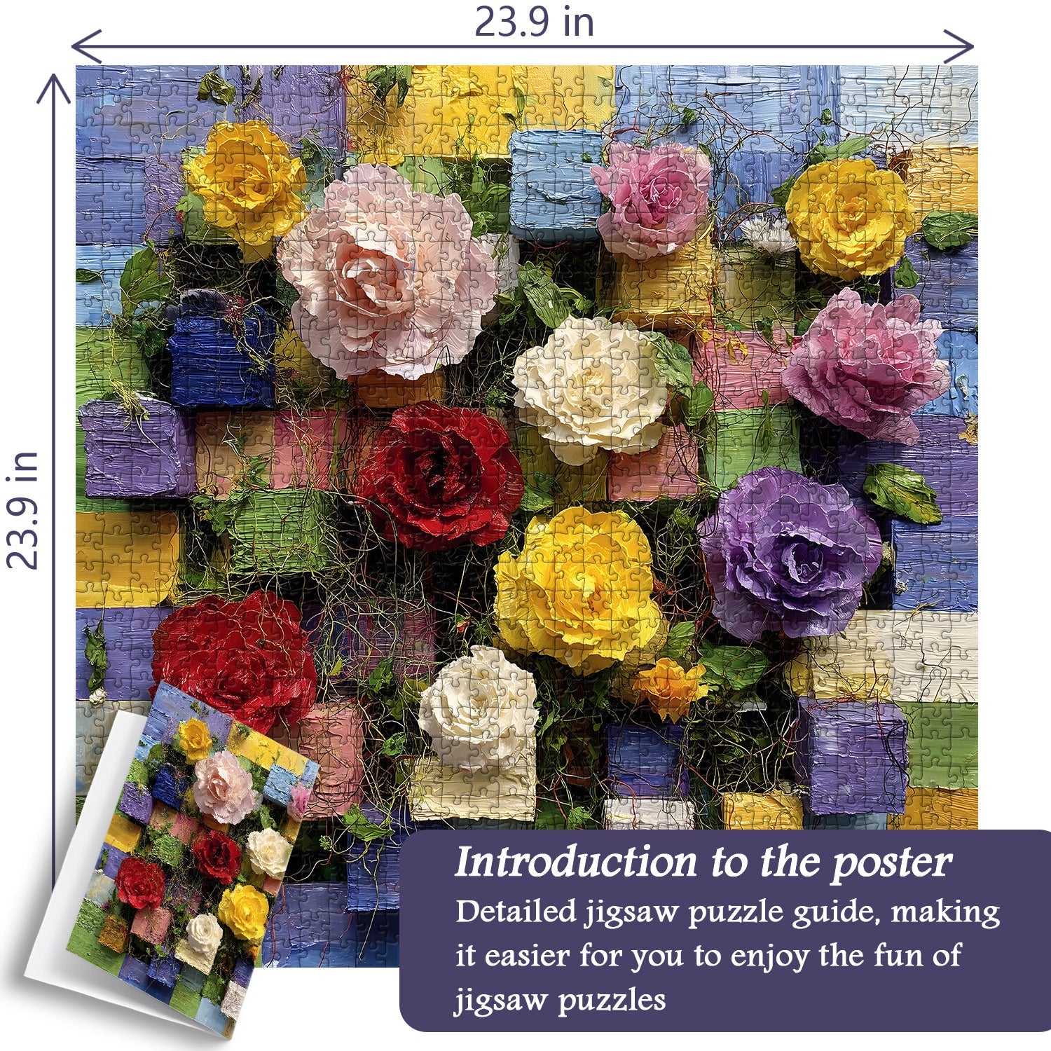Puzzle mosaïque de roses 1000 pièces