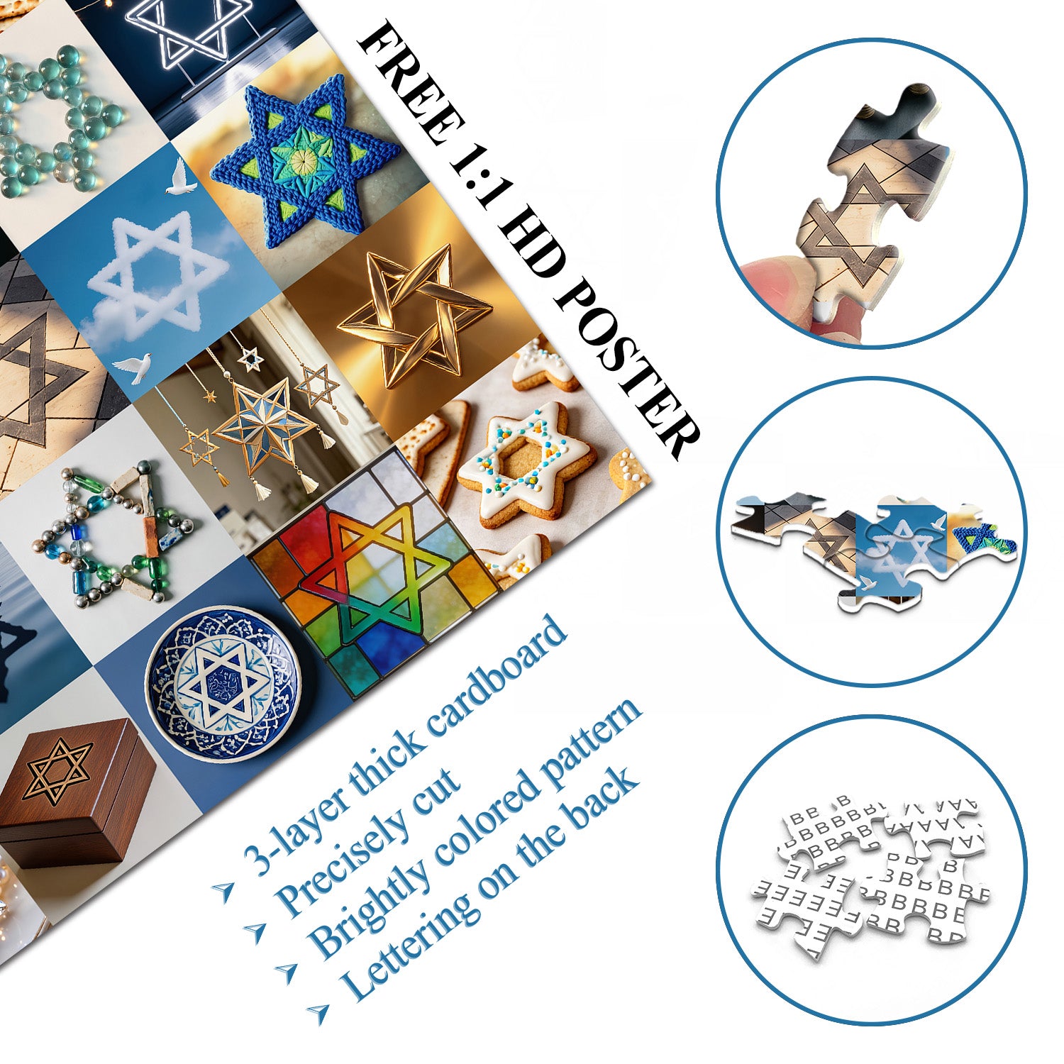 Davidsterne-Sammlung Puzzle 1000 Teile