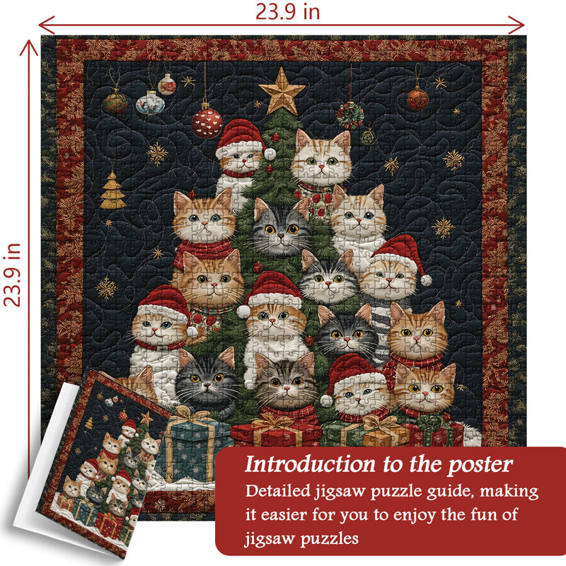Cat Christmas Tree Jigsaw Puzzle 1000 Pieces