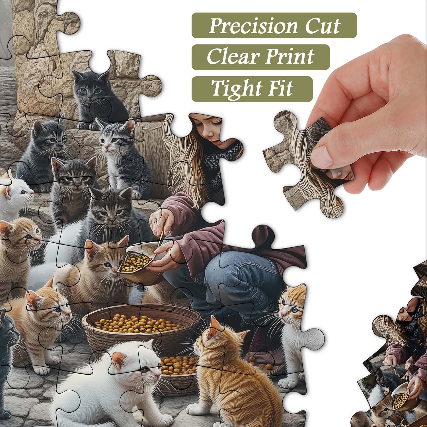 Kittens' Mealtime Jigsaw Puzzle 1000 Pieces