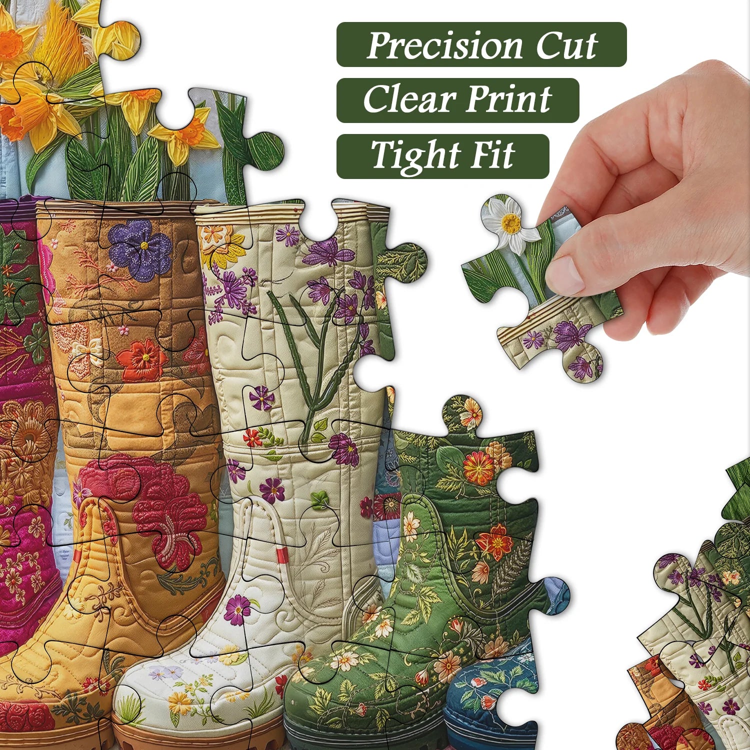 Botas de jardín floral rompecabezas 1000 piezas