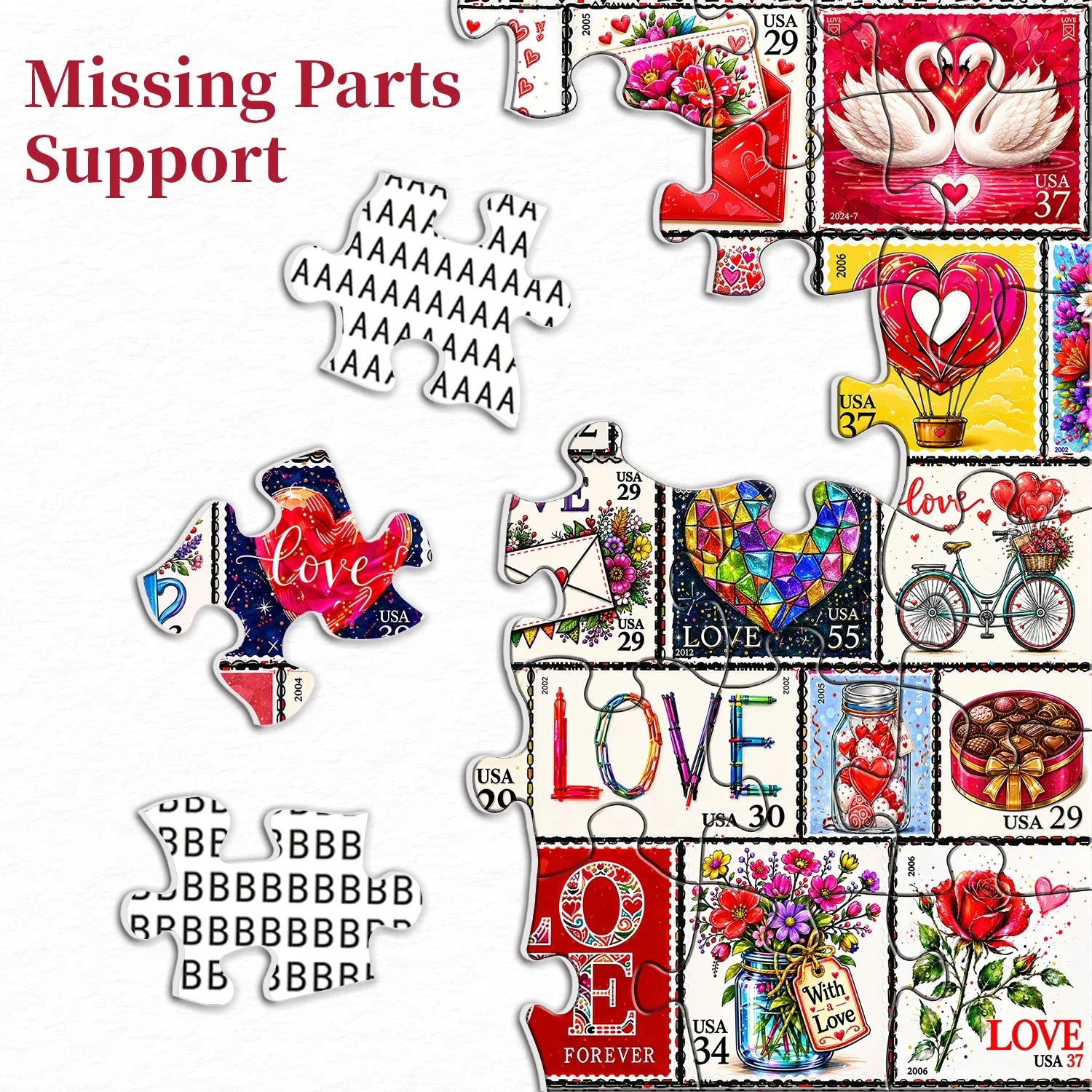 Love Stamp Collection Puzzle 1000 Teile