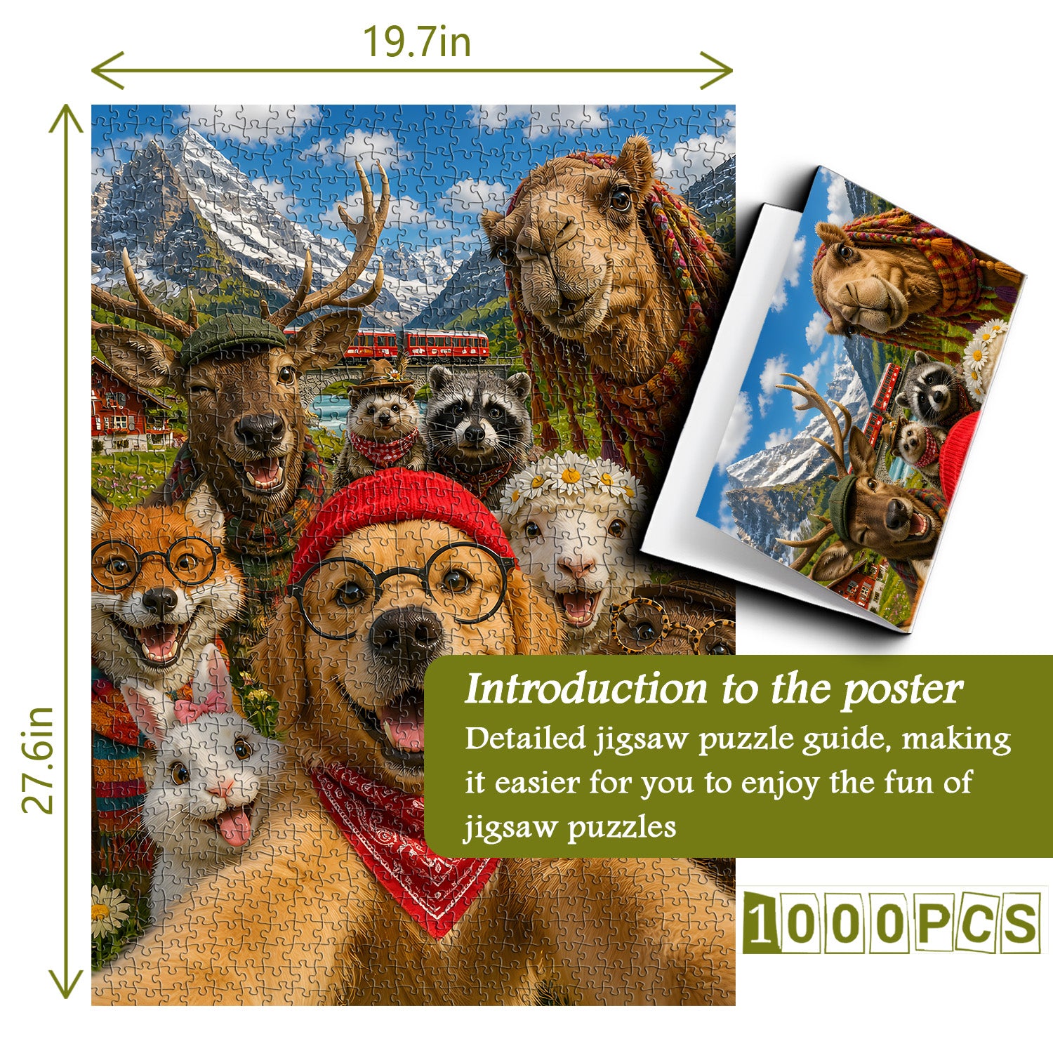Mountain Buddies Selfie Jigsaw Puzzle 1000 Pieces