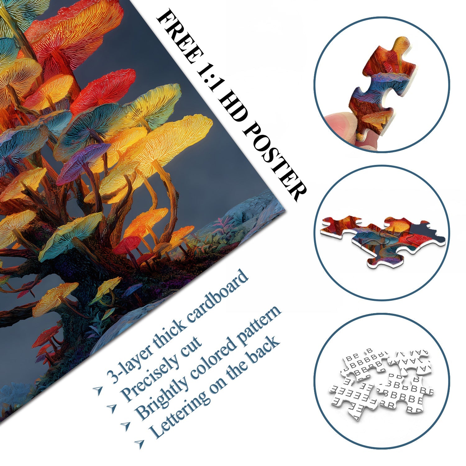 Mushroom Tree Jigsaw Puzzle 1000 Pieces