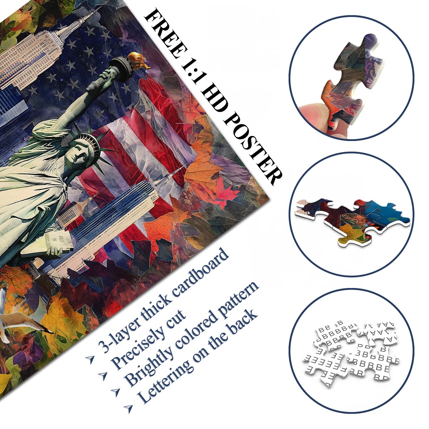 Puzzle Liberty Collage 1000 pezzi