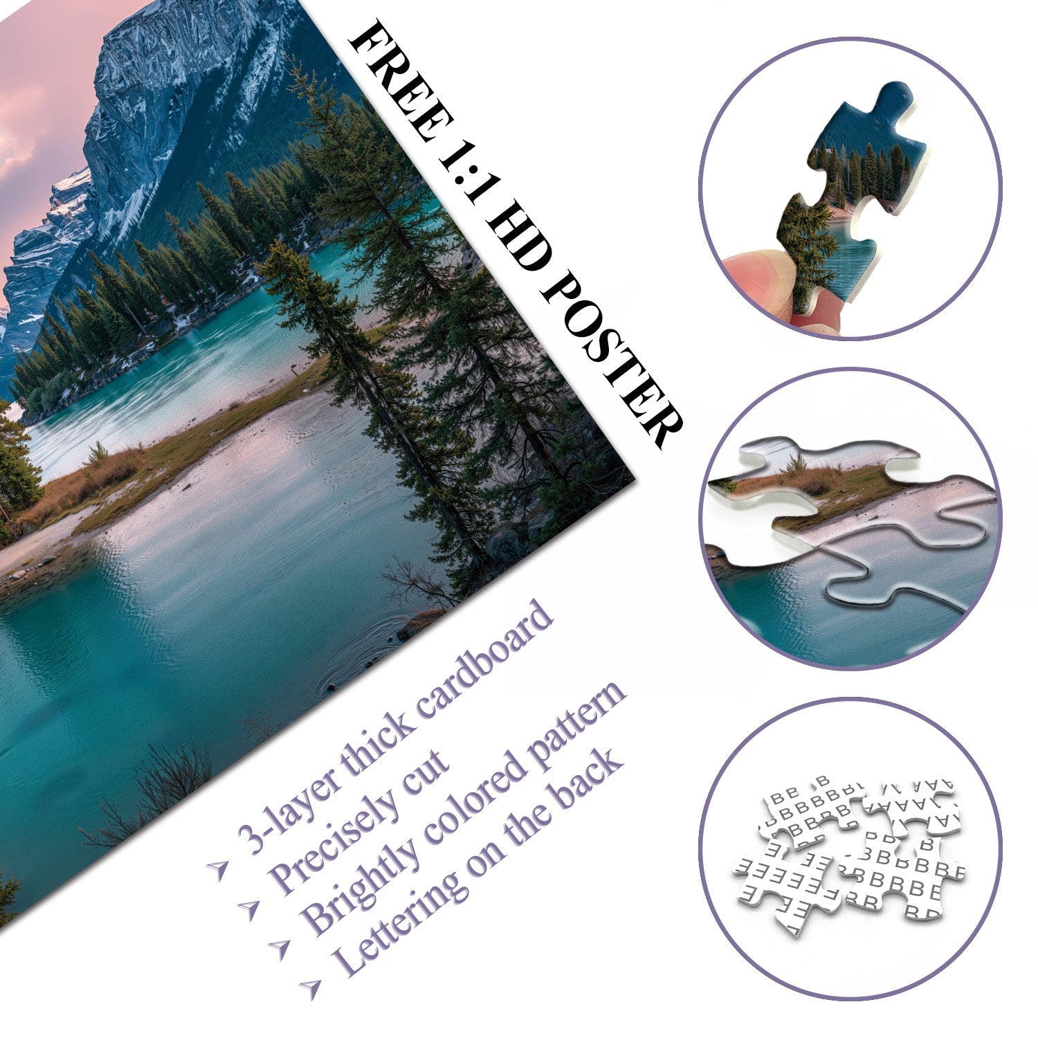 Le lac rencontre la montagne Puzzle 1000 pièces