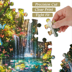 Wasserfall-Schmetterlinge-Garten-Puzzle 1000 Teile
