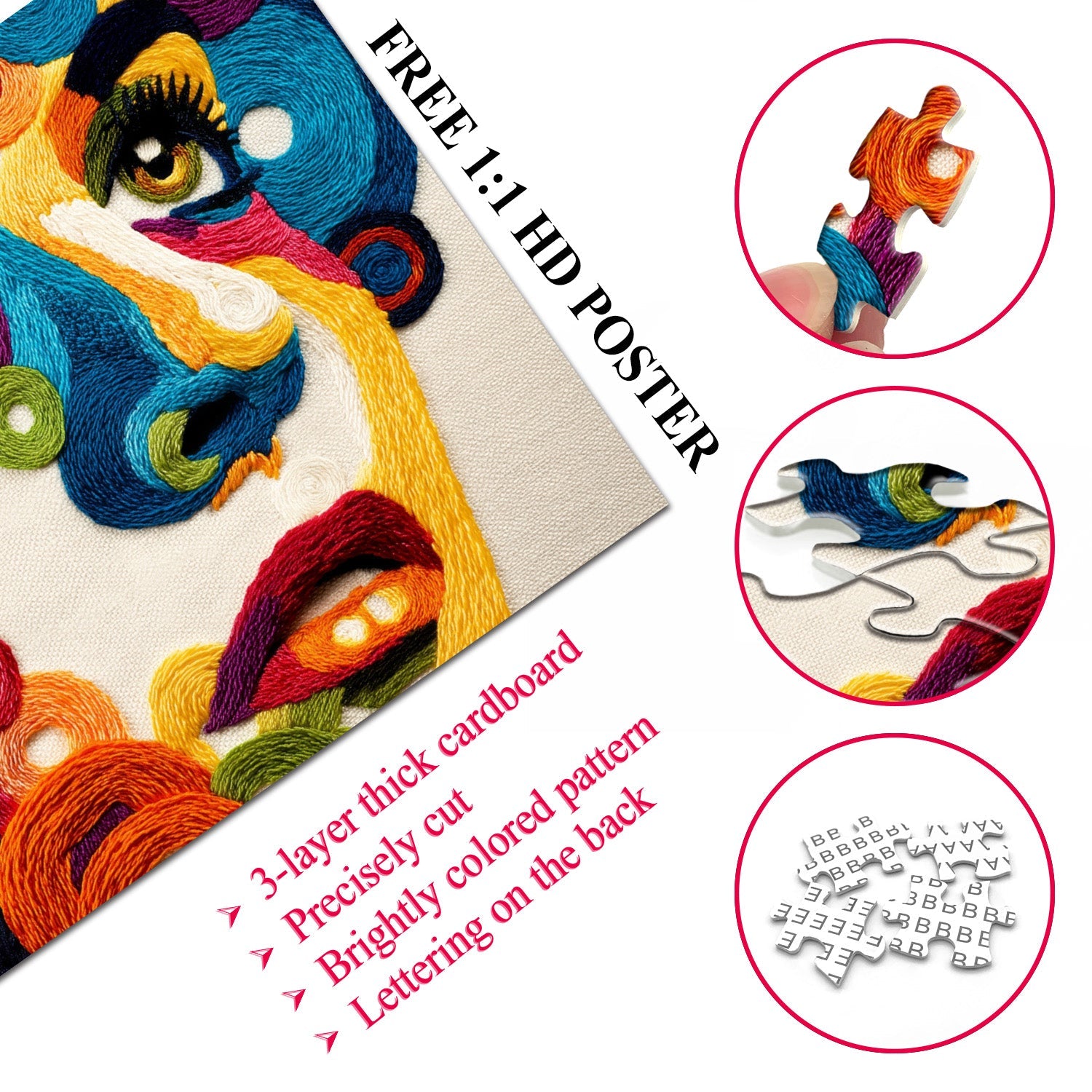 Textile Portrait Jigsaw Puzzle 1000 Pieces