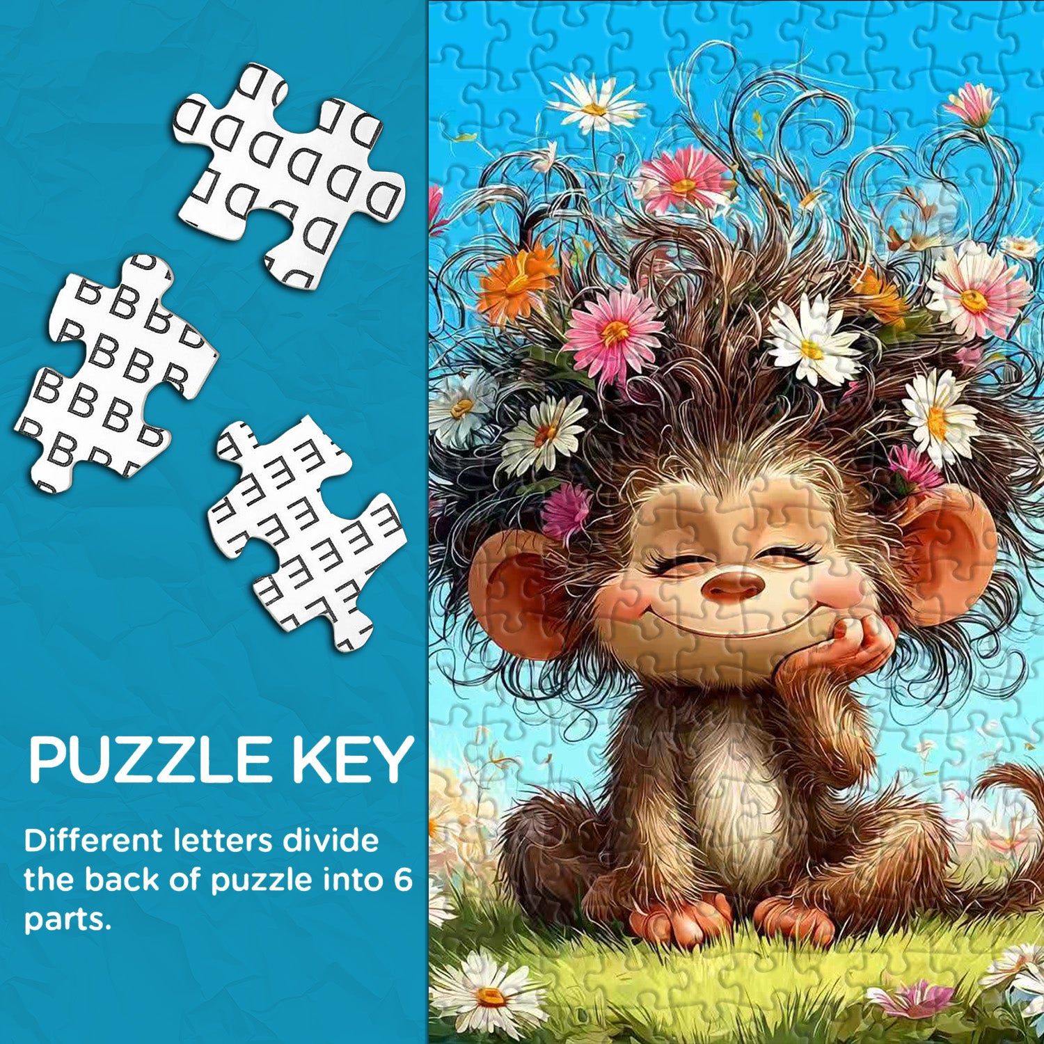 Puzzle Whimsy Blossom Monkey 1000 pezzi