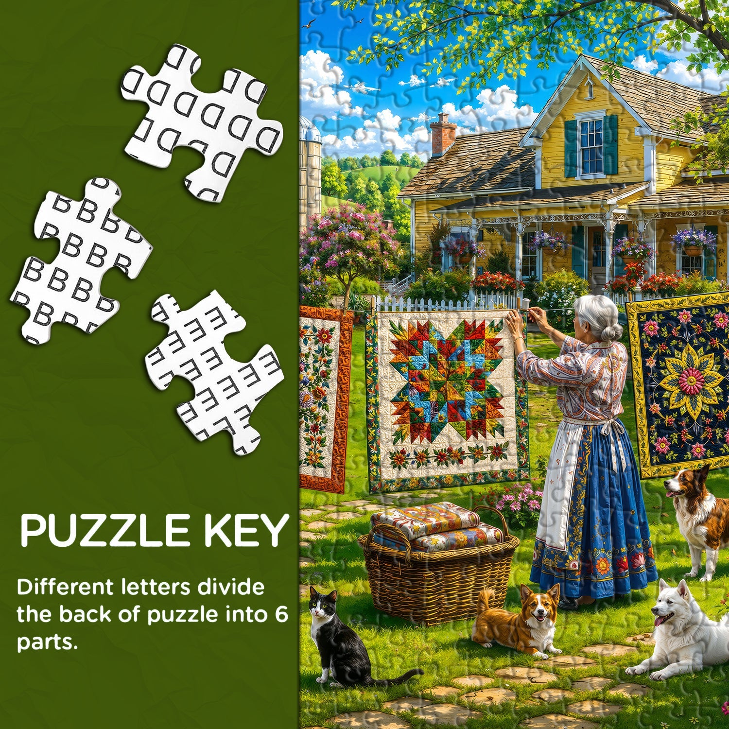 Puzzle Farm Quilting Time 1000 pezzi