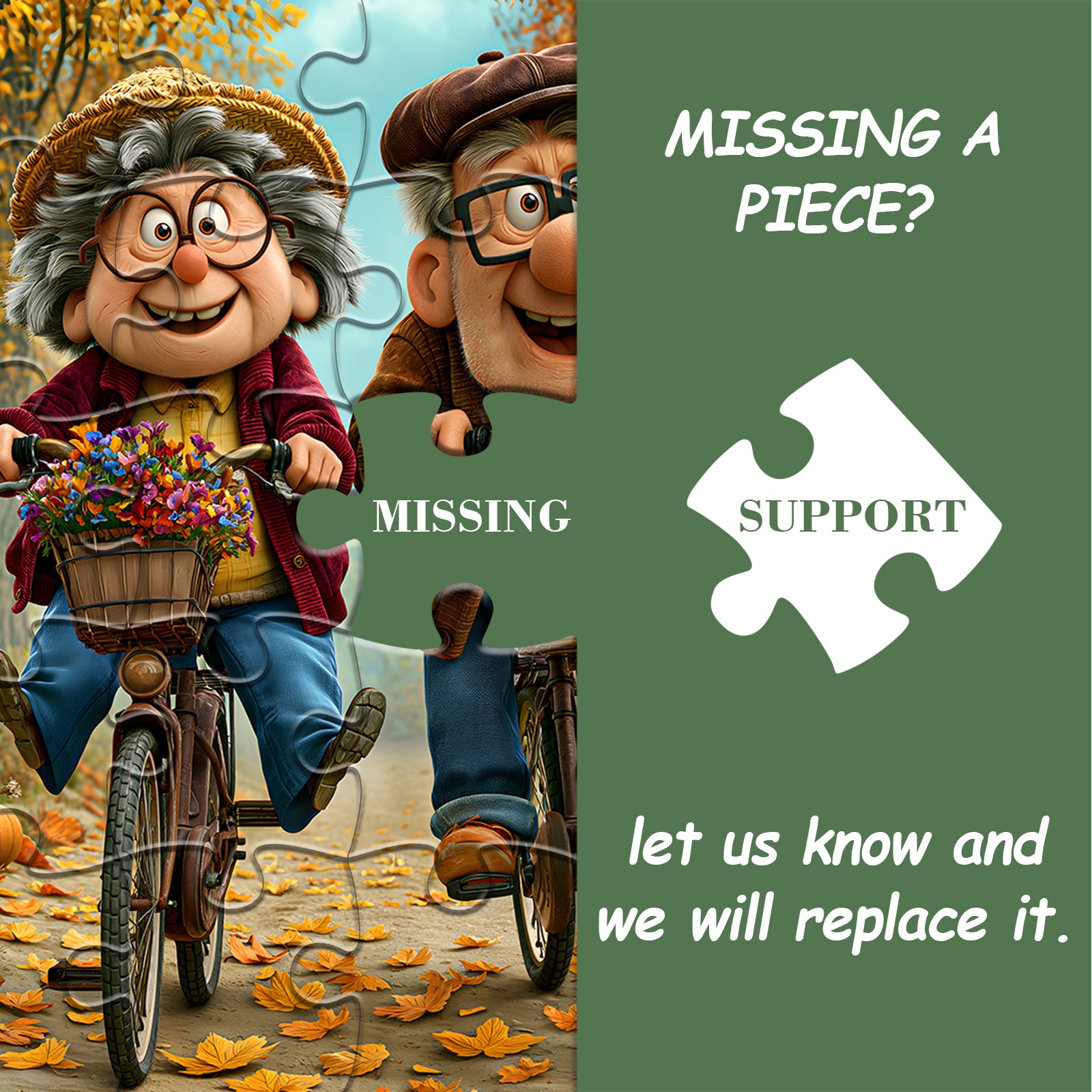 Golden Autumn Ride Jigsaw Puzzle 1000 Pieces