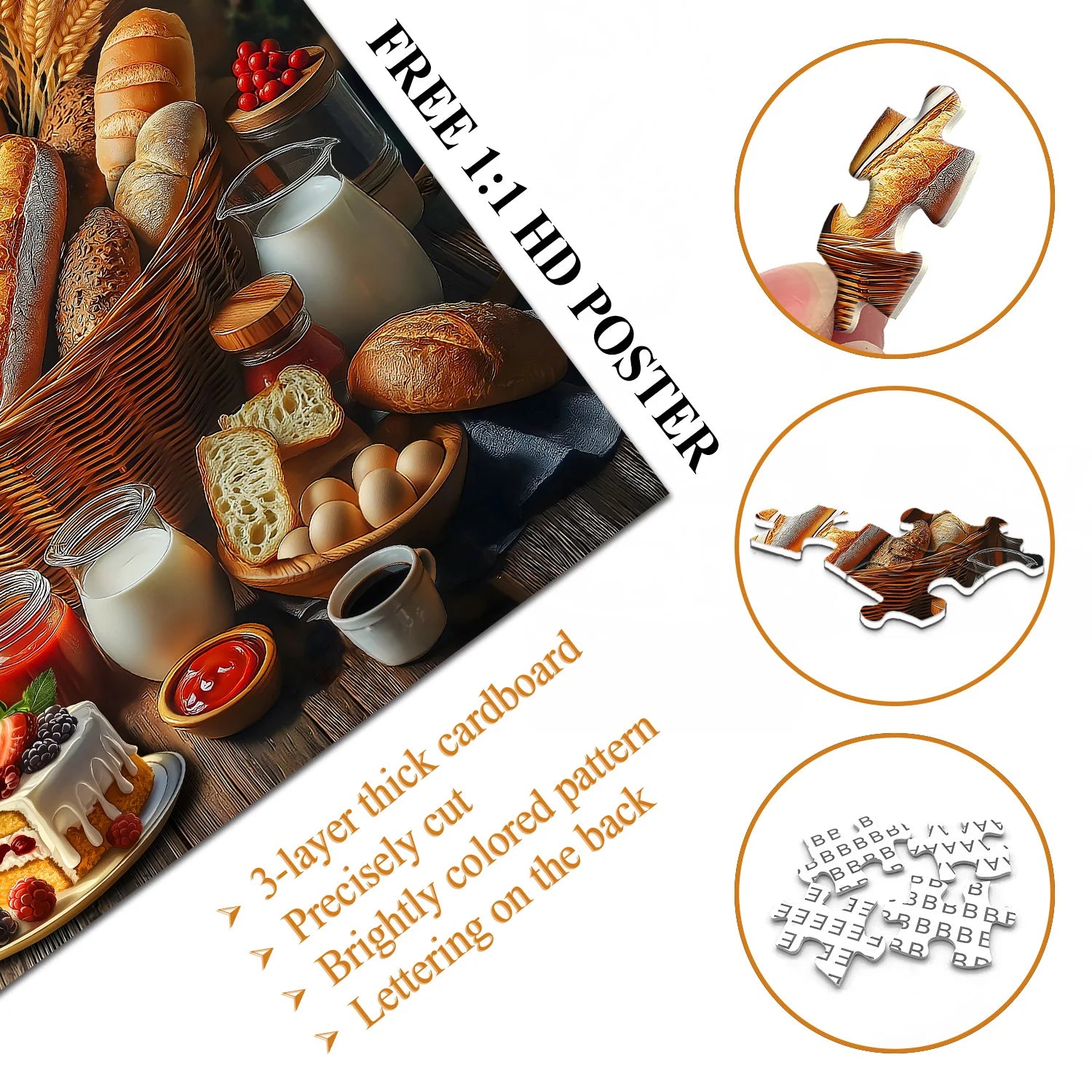 Pain festin puzzle 1000 pièces