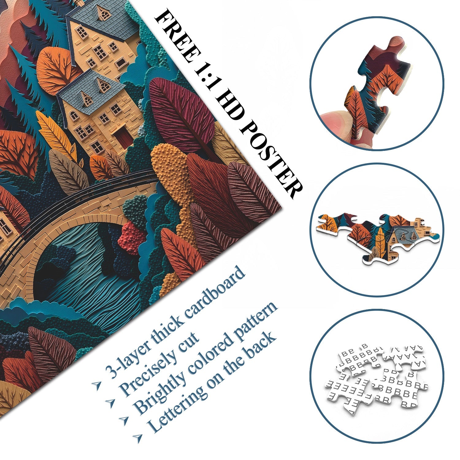 Golden Sunset Village Jigsaw Puzzle 1000 Pieces