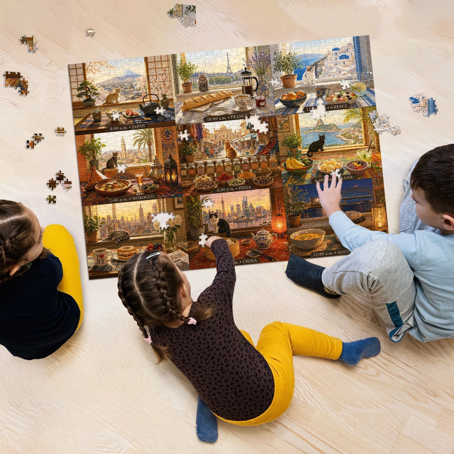 World Window Cats Jigsaw Puzzle 1000 Pieces