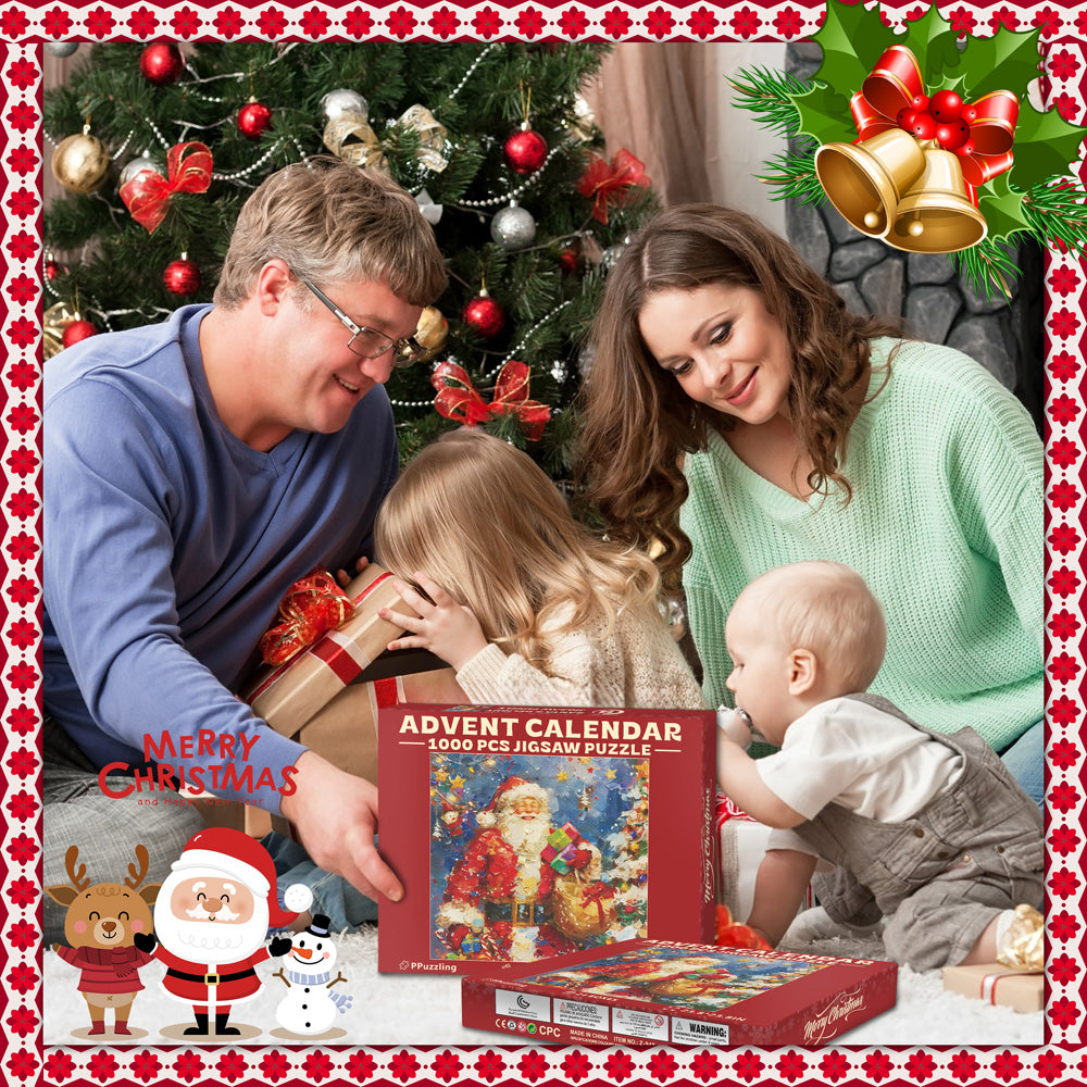 Santa's Delight Advent Calendar Jigsaw Puzzle 1000 Pieces