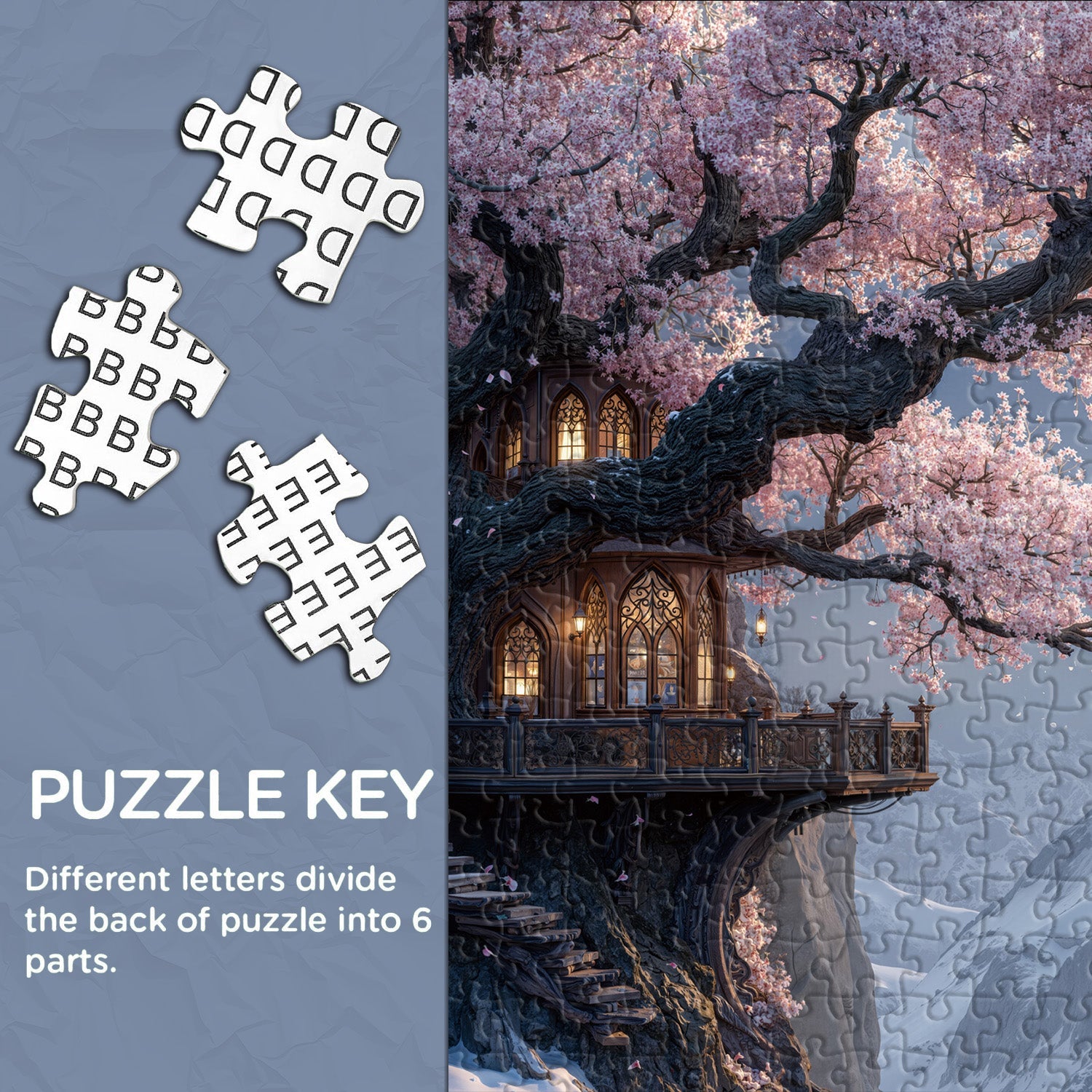 Sakura Cliff Jigsaw Puzzle 1000 Pieces