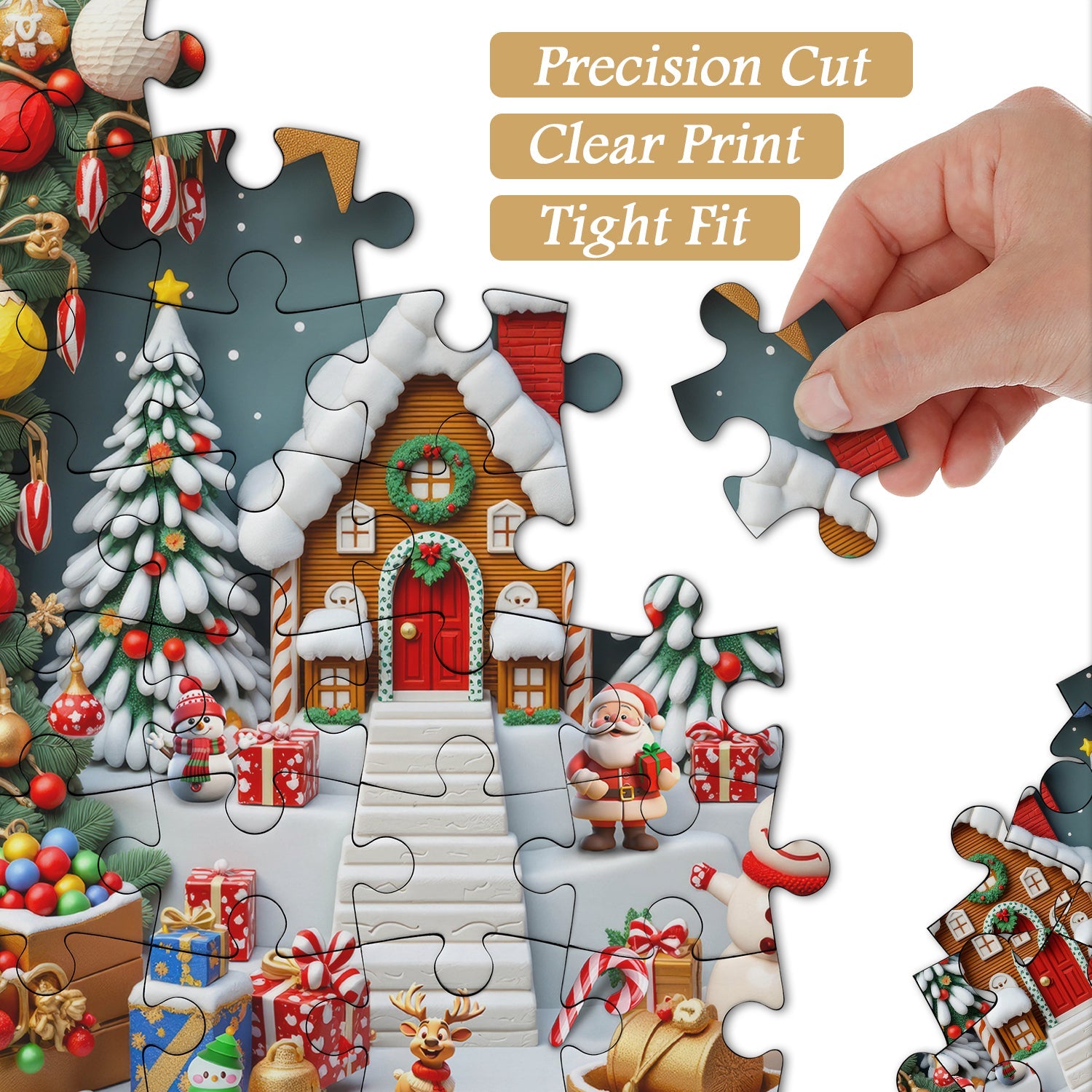 Gingerbread Christmas scene Jigsaw Puzzle 1000 Pieces