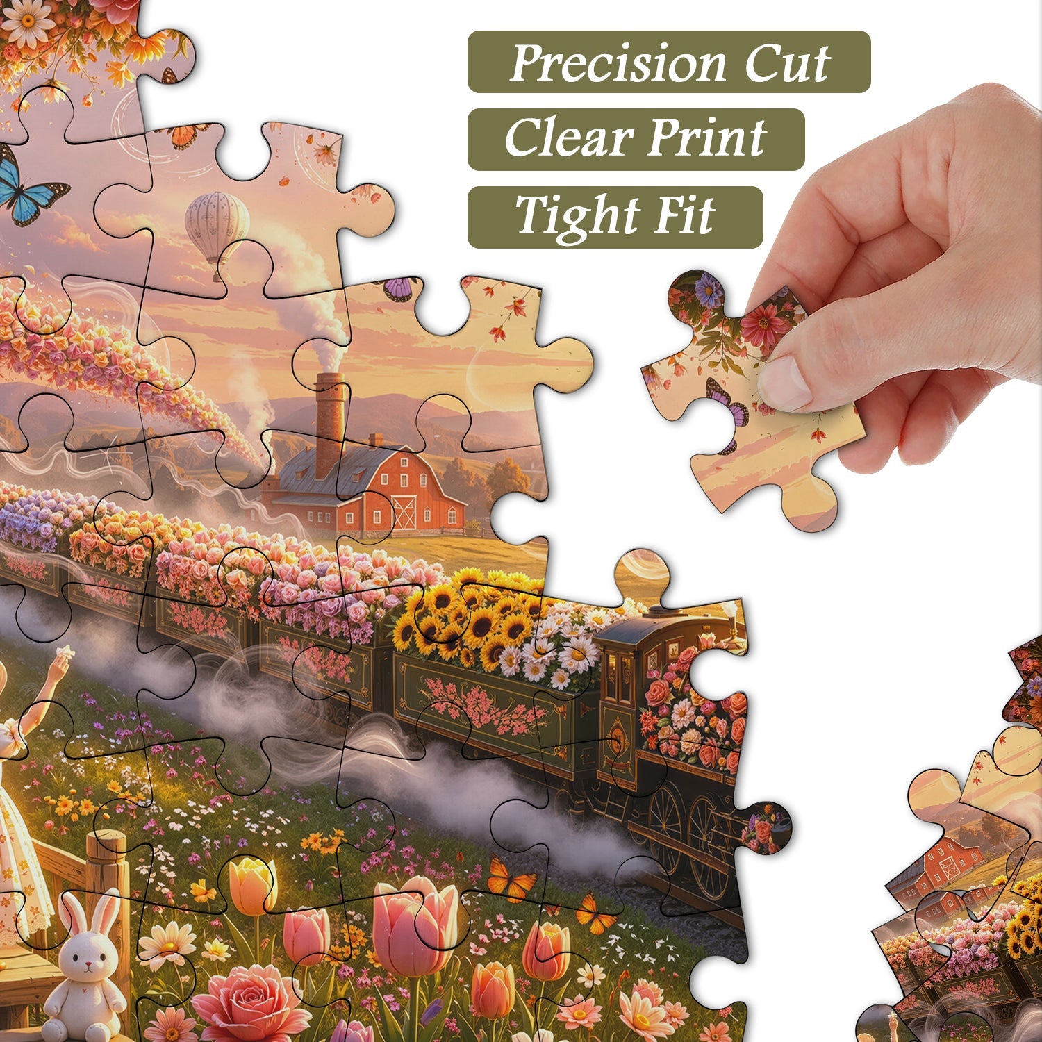 Sunset Bloom Railway Jigsaw Puzzle 1000 Pieces