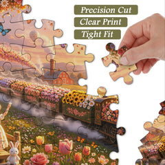 Sunset Bloom Railway Jigsaw Puzzle 1000 Pieces
