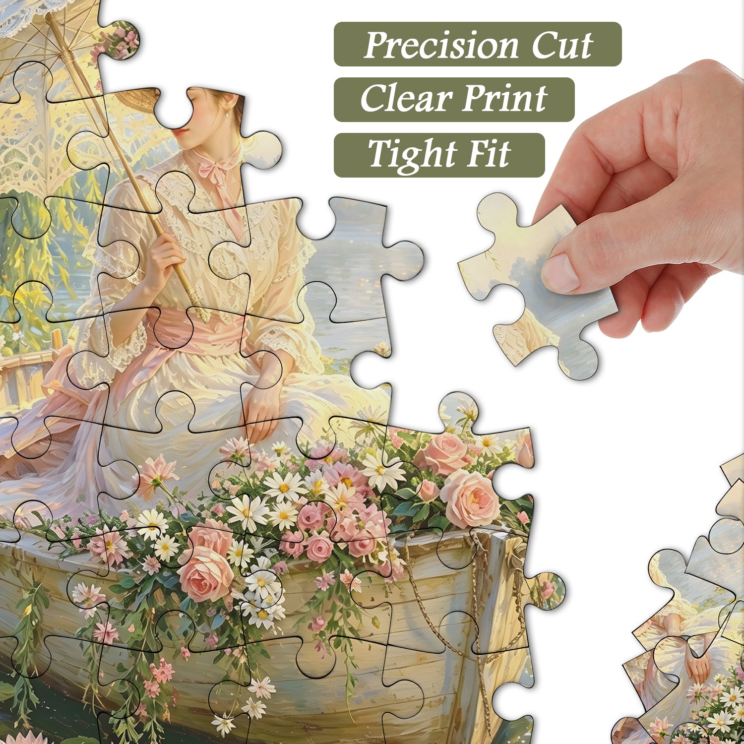 Spring Blossom Boat Jigsaw Puzzle 1000 Pieces