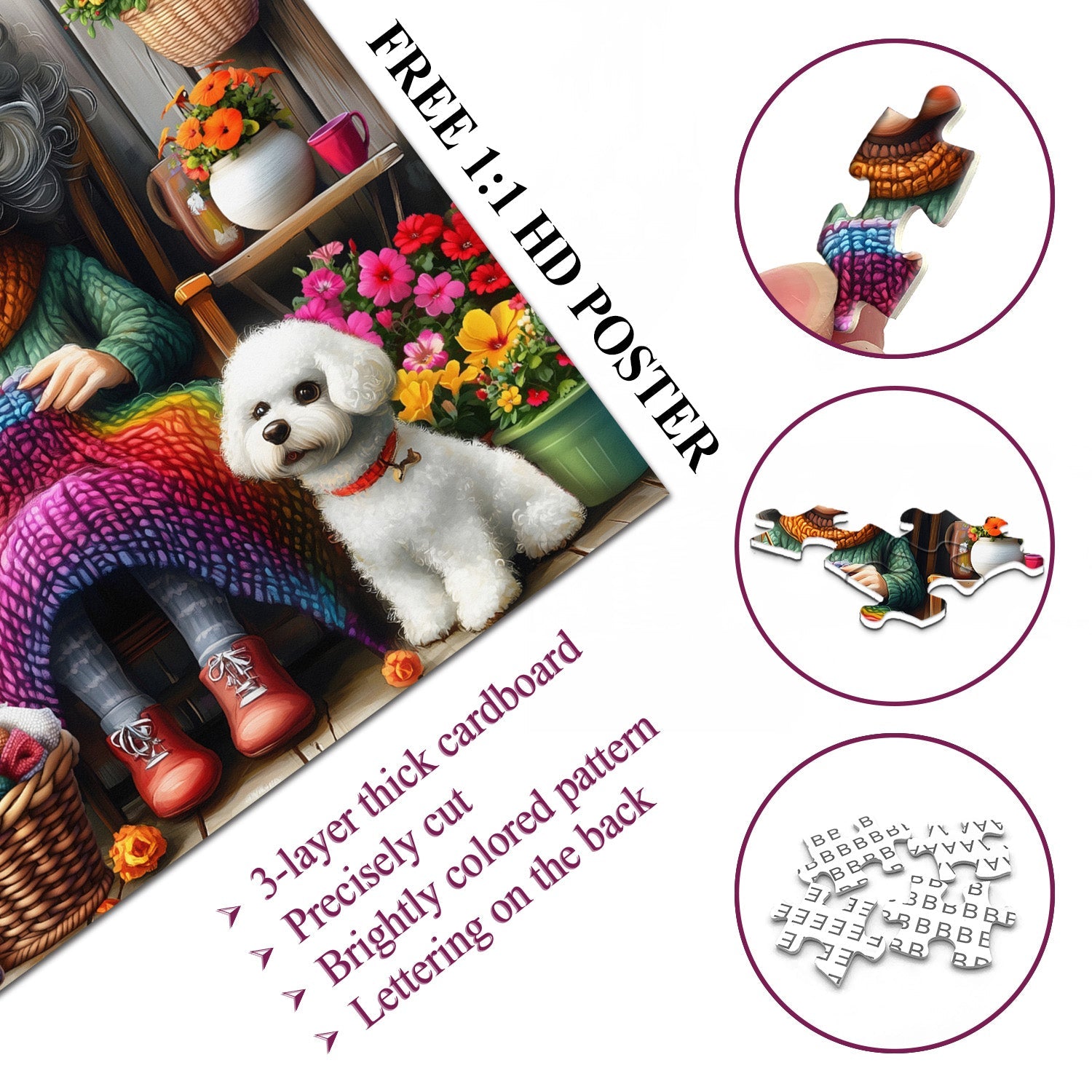 Puzzle en tricot douillet de grand-mère 1000 pièces