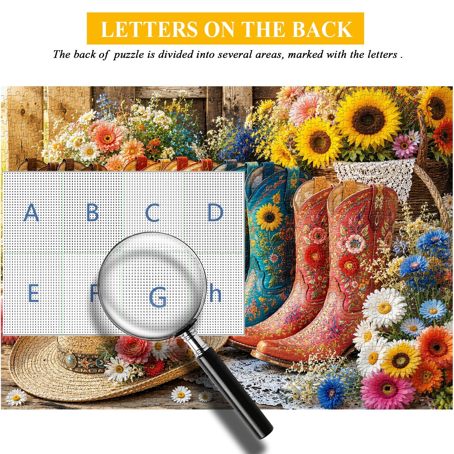 Boot & Wildflower Jigsaw Puzzle 1000 Pieces