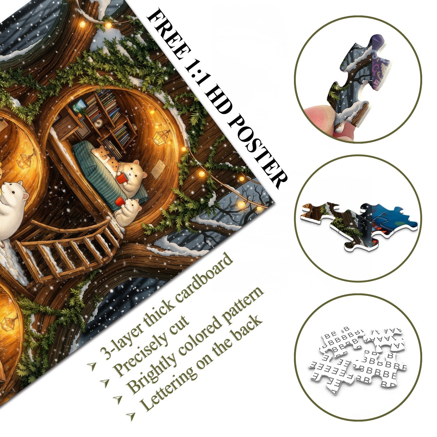 Cozy Mouse Hut Jigsaw Puzzle 1000 Pieces