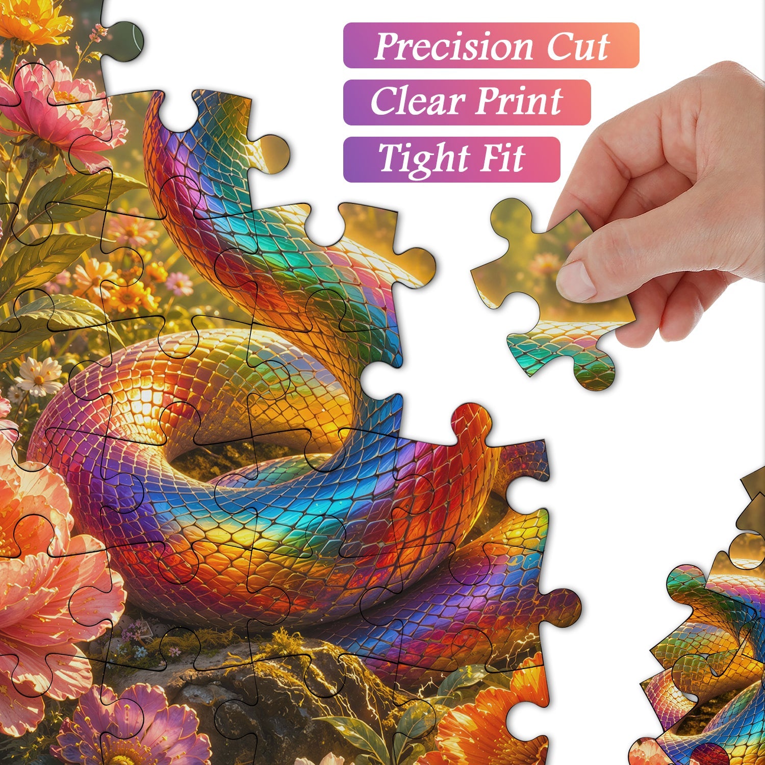 Golden Light Serpent Jigsaw Puzzle 1000 Pieces