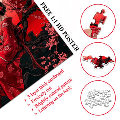 Crimson Geisha Twilight Jigsaw Puzzle 1000 Pieces