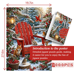 Snowy Forest Friends Jigsaw Puzzle 1000 Pieces